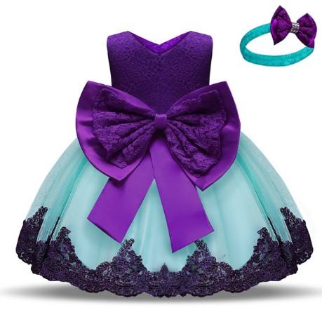 New Style Multi-Color Strapless Newborn Princess Dresses Easter Carnival Costume Infant Party Dress