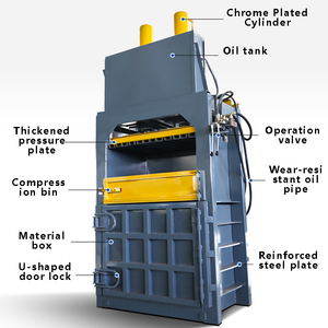 Hydraulic Vertical Machine M10T 10T Automatic for Cardboard Waste Paper and <b>Clothes</b> Compaction - Product Image 2