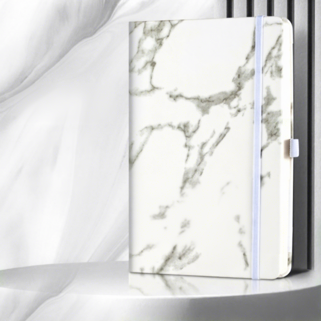 Sangle A5 blanc marbré