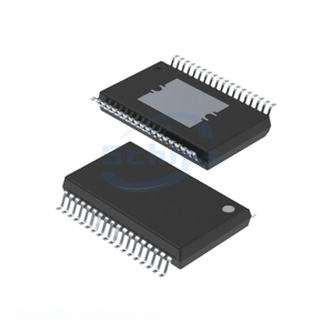 ชุดอุปกรณ์อิเล็กทรอนิกส์ ชิ้นส่วนการจัดการพลังงาน (PMIC) OPTIREG PMIC ของแท้ TLE73683EXUMA3 36 BSSOP (0.295 นิ้ว, กว้าง 7.50 มม.) แบบเปิด P - Product Image 1