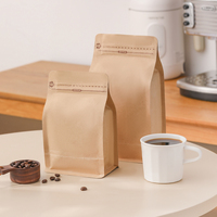 JIAHE Custom Kraft Paper Flat Bottom Pouch Eco Friendly Sachet Packing Tea Coffee Food Sugar PET Food Bags Wholesale