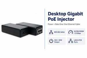 Injecteur PoE Actif Gigabit Powerline pour Ordinateur de Bureau, Adaptateur 30W, Alimentation sur Ethernet, 10/100/1000M/2.5Gbps IEEE 802.3af/at - Product Image 6