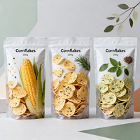 Nouveauté : Sac à fond plat avec fermeture éclair pour biscuits, capacité 200g, fenêtre transparente, design personnalisé disponible