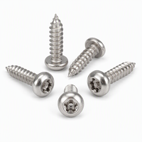 Vis autotaraudeuse antivol en acier inoxydable 304 à tête cylindrique M3, type fleur de prunier