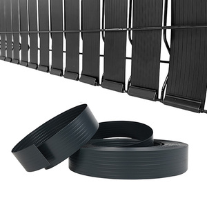 RAL7016 lamelles de confidentialité en <span class=keywords><strong>PVC</strong></span> 4.6CMX50M ruban de revêtement de clôture pour cour pelouse sécurité chantiers de construction clôtures routières - Product Image 1