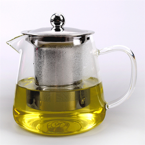 Set Teiera in Vetro Borosilicato con Logo Personalizzato 550ml/950ml, Resistente al Calore, con Infusore in Acciaio Inossidabile per Tè Sfuso - Product Image 3