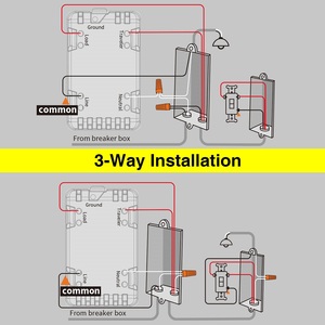 Interruptor de luz inteligente Wi-Fi Interruptor inteligente de encendido/apagado Alexa y asistente de Google Tuya Interruptor inteligente de 3 vías - Product Image 3