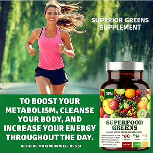 OEM/ODM bio Superfood verdure mix compresse di energia immunitaria e salute intestinale integratori di pillole vegane con frutta e verdura - Product Image 3