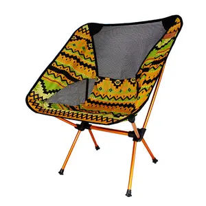 En kaliteli çiçek kumaş açık için ultralight kompakt sırt çantası katlanır plaj helinox kamp sandalyesi