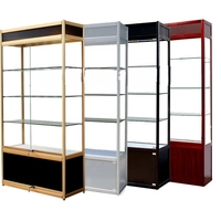 Günstige Glas-Display-Vitrine abschließbar mit LED-Beleuchtung für Ladengeschäft