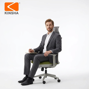 Chaise de bureau ergonomique en maille pour bureau à domicile, avec appui-tête et accoudoirs réglables, dossier ouvert, base pivotante en métal, réglage électrique, design moderne - Product Image 1