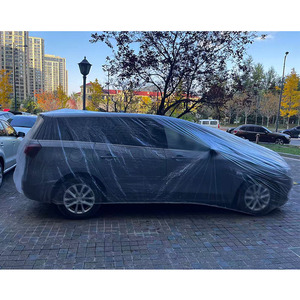 ผ้าคลุมรถพลาสติกสำหรับกลางแจ้ง ป้องกันรอยขีดข่วน ผ้าคลุมเบาะรถยนต์ HDPE กันน้ำ - Product Image 3