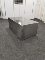 Table basse rectangulaire moderne convertible et extensible en acier inoxydable de haute qualité, réglable en hauteur, directement de l'usine