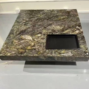 Table basse en marbre de haute qualité, motif de veinage naturel, mobilier en pierre, construction solide, meubles en pierre - Product Image 1