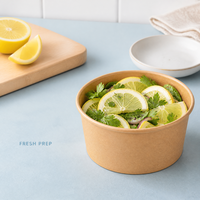 Bols en papier kraft pour la vente à emporter, vente en gros, jetables, biodégradables, compostables, bols alimentaires pour la restauration, la vente au détail
