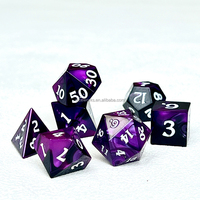 Jeu de dés polyédriques en acrylique 7 pièces pour jeux et accessoires de dragon du MDN