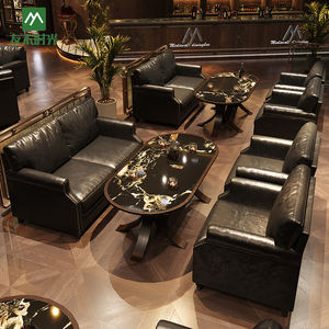 Пользовательский Ретро бар мебель набор музыкальный Ресторан таверна кожаный диван с сигарным виски пивные стулья для коммерческого использования - Product Image 1