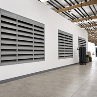 Silencieux à lamelles industrielles sur mesure pour la ventilation des usines, faible chute de pression, résistant aux intempéries, contrôle du bruit