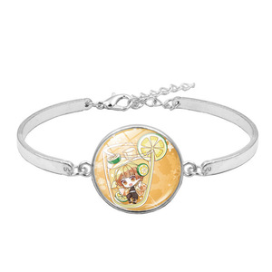 8 Personalized Tanjirou Nezuko New <b>Glass</b> Craft Custom <b>Glass</b> Dome Cabochon Time Gem Stone Charm <b>Bangle</b> Bracelet - Product Image 4