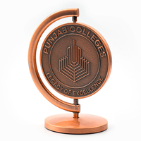 Personnaliser Bronze Antique Spinning Embossé Médaillon Anniversaire Logo 3D Métal Trophée Plaque Fabricant