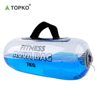 Haltères en PVC remplis d'eau réglables TOPKO, exercice de musculation à une main, poids libres pour hommes, haltères d'eau pour la remise en forme