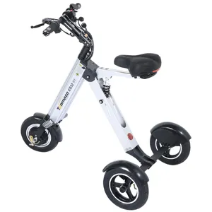 Es32 Elektrische Scooter Driewieler Voor Volwassenen, Sleutelschakelaar En Led Display Elektrische Trike Voor Reizen