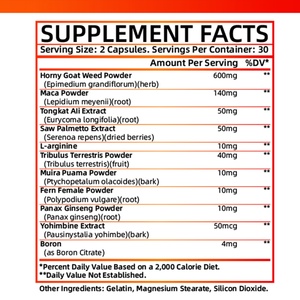 Hierba de Cabra en Cápsulas para Hombres y Mujeres, Máxima Potencia 1590mg, Hecho en CHINA, 60 Cápsulas - Product Image 4