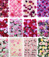 Mur de fleurs artificielles violettes en gros, 40*60CM, décoration d'événements, toile de fond de mariage, décoration de Noël, de remise de diplôme, d'Halloween