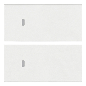 Deux demi-interrupteurs neutres personnalisés blancs de 2M, longueur 4.4, hauteur 0.6, micro-interrupteurs - Product Image 1