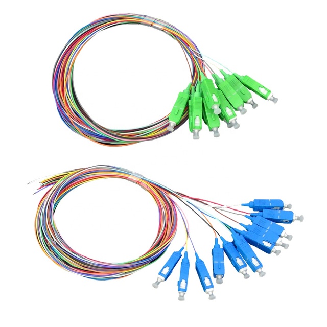 Free Sample G652D G657A Easy Strip Fiber Optic Pigtail Colorful SX 9/125 SM Pigtails