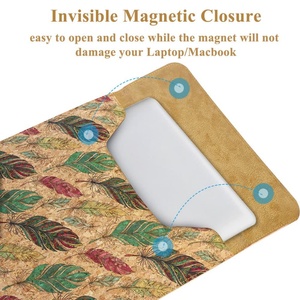 For Portable Anti-Theft Modern Sling UV Printing Vegan Cork Eco-Friendly Customized <b>Laptop</b> <b>Sleeve</b> - Product Image 6