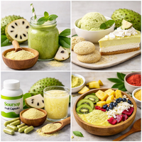 100% wateroplosbaar zuurzakfruitpoeder, natuurlijk Graviola, USA & EU magazijn