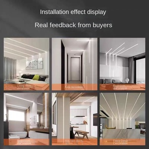 U17 * 7 mm Forme Led Profils D'éclairage Led Canal En Aluminium Monté En Surface Blanc PC Couverture En Aluminium Bande Lumière - Product Image 3