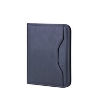Portafolio de Cuero Personalizado con su Propio Logotipo en Relieve, Carpeta de Negocios A4 8.5*11'' con Cierre y Logotipo Personalizado
