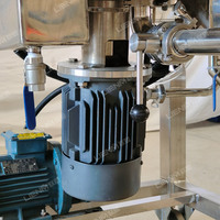 Homogénéisateur en acier inoxydable pour cosmétiques industriels, mélangeur homogénéisateur complet avec chauffage à double enveloppe et grattoir, 500 kg