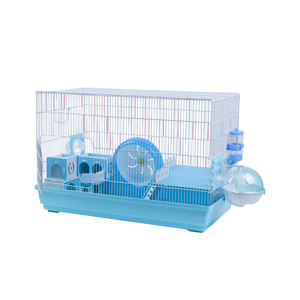 <span class=keywords><strong>Cage</strong></span> fantaisie pour petit animal pour <span class=keywords><strong>hamster</strong></span> avec plate-forme roue courante bouilloire boîte à nourriture escalier maison fil plastique <span class=keywords><strong>Cage</strong></span> de transport - Product Image 1
