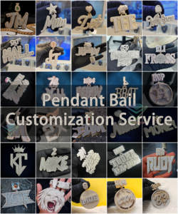 Liontin Hip Hop Bertabur Moissanite Perhiasan Rapper Perak Sterling Liontin Berlian Custom Bling Berlapis Emas 18K - Product Image 3