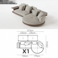 Canapé Rond Double Face Dos Contre Dos Minimaliste Style Italien Deux Places Nouvelle Arrivée 2026 Salon Villa Grand Appartement