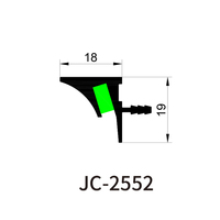 Nouveau design W18*19mm Profilé LED en alliage d'aluminium anodisé T5 6063 à rainurer, cadre CNC en U, lumière du jour 6000K, garantie 3 ans