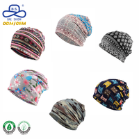 Bonnet en jersey certifié OCS, style bohème, imprimé floral camouflage, léger, doux, tendance, vente en gros, personnalisable