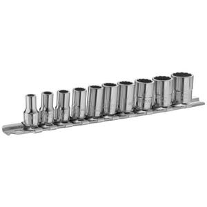 FACOM - RB.40AU Jeu de douilles 12 pans 1/4 ''à longue portée-pouces-10 pices-sur support à cliquet ET DOUILLES - Product Image 1