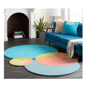 Tapis moderne et luxueux en laine tufté à la main, très durable, lavable et antidérapant, pour hôtel, bureau, salon, hall d'entrée, maître fait à la main - Product Image 1