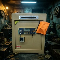Schubladenförmiger Münzautomat-Safe für Hotels, Kassen und Rezeptionen, 70 cm hoher Stahlsafe mit Handkurbel für Münzen