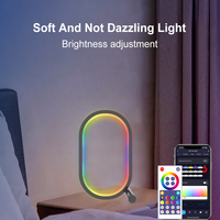 Tuya Rgb cercle lumière de bureau App musique rythme atmosphère lumière télécommande pour gradation jeu bureau chambre anneau Led lampe de Table