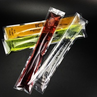 Sac à crème glacée transparent avec imprimé personnalisé, sac d'emballage en plastique pour glace popsicle, de qualité alimentaire, 100ml, 120ml, 1 pièce