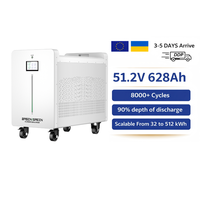 Batterie LiFePO4 32 kWh 51,2 V 628 Ah pour stockage d'énergie solaire résidentiel (ESS) - Stock UE