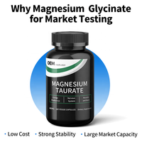 Fabricant de capsules de taurate de magnésium à faible MOQ, MOQ flexible, lancement rapide, certifié cGMP COA, pour les propriétaires de nouvelles marques