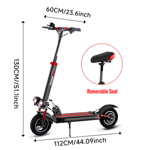 Scooter con Asiento en Oferta, Disponible en Almacenes de la UE y el Reino Unido, Scooter Todoterreno con Neumáticos Gruesos de 10 Pulgadas para Adultos, Scooter Eléctrico de Largo Alcance de 50 km - Product Image 3