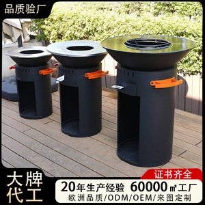 Vertical Wood Burning Stove Outdoor Barbecue Grill Garden Chimenea Firewood Powered Multiple Sizes Durable - Product Image 4