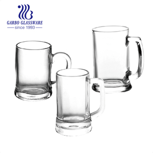Taza de vidrio de cerveza fría barata de 280ml con asas - Product Image 5